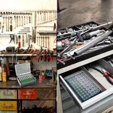 1pc PP Material Battery Storage Box, Holds 54 AA/AAA Batteries, Home & Garage Drawer Organizer - Battery Not Included