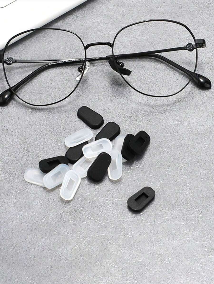 10/20pcs Soft Silicone Eyeglass Nose Pads - A Fitted And Easy To Insert Fashionable Eyeglass Repair Kit, Perfect For Eyeglass Maintenance, Eyeglass Nose Pads - Multicolor - View 1