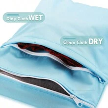 11.8"X15.7" Multipurpose Waterproof Storage Bag With Dual Pockets, Durable & Washable - Perfect For Diapers, Travel Essentials, Etc. - Available In Gray, White, Red, Green, Blue, Black - Multicolor - View 12