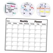 1pc Dry Erase Magnetic Refrigerator Calendar,Marker And Eraser Options Available, Non-Ghosting Dry Erase Calendar For Wall, Kitchen, Or Desk, Premium White Surface, Easy To Clean, Stain Resistant, Includes 1 Colored Dry Erase Markers And Red Eraser, Stay On Track And Organize Your Month With This Convenient Calendar, Useful For Tracking Goals, To-Do Lists, And Appointments. - Multicolor - View 8