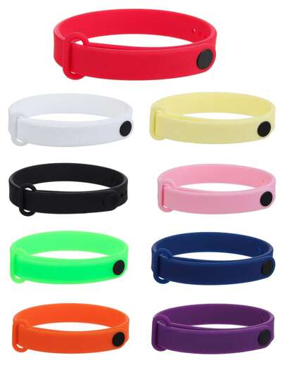 1 件可调节扣纯色男士手链，简单实用，多功能