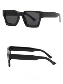 1 pieza/2 piezas/3 piezas/10 piezas Gafas con marco cuadrado grueso, gafas de moda rectangulares gruesas unisex para fotografía callejera, bares, clubes, festivales de música, decorativas, adecuadas para todos los tipos de rostro