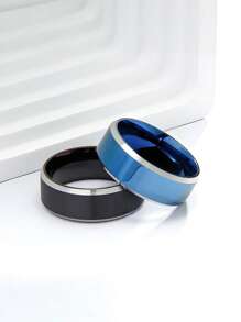 1 pièce Bague minimaliste en acier inoxydable, bijou pour homme