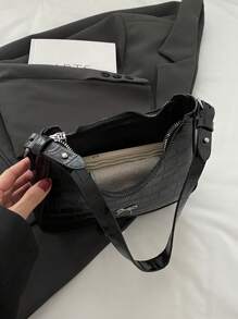 New Luxury Solid Color Pattern Versatile Women Shoulder Bag