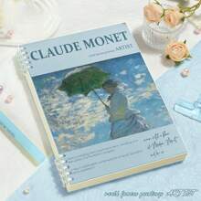 A5/B5 笔记本/日记本，优质厚纸，非常适合学校、办公室和家庭使用，莫奈绘画，活页记事本，日记本计划记事本日程安排器，适合学校使用，送给朋友的礼物，办公室和学校用品，学校用品，返校 - 混色 - 查看 12