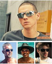 DUCO Mens Sports Polarized  UV Protection  For Men 8177s - Gunmetal Frame Revo Mirror Lens - View 2