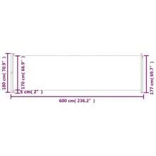 vidaXL Tenda da Sole Laterale Retrattile per Patio 180x600 cm Marrone - Castano - Visualizzare 9