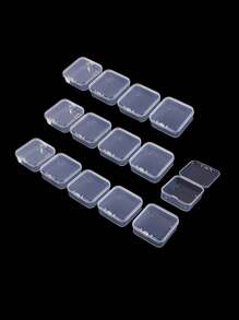30pcs/Set 5.5cm Small Square PP Transparent Plastic Storage Boxes, Suitable For Storing Jewelry, Cosmetics, Nail Art, DIY Crafts And Other Small Items