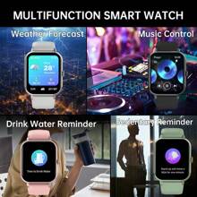 GWENLAND 1.83-Inch Full Touchscreen Wireless Calling Smartwatch, Digital Smartwatch With Calling Function, 100+Sports Mode DIY Watch, Dialing Information Reminder, Multifunctional Smartwatch For Men And Women