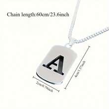 时尚简约不锈钢吊坠项链男士镂空 26 母无电镀设计风格嘻哈链适合日常佩戴和送礼