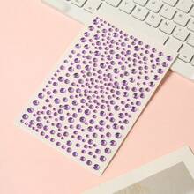 1 张水钻面部纹身贴纸，适用于万圣节派对，面部珠宝节化妆眼部珠宝贴在水钻上，适用于面部、头发、身体、眼睛，包装随机 - 彩色 - 查看 18