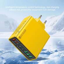 XJDR 120W 4USB-A+4USB-C Compatible With IPhone16 15 14 13 Charger Fast Charging 8 In 1 Charger Quick Wall Wall Adapter Suitable For Travel, Office, Dorm, And Home Multi-Port Nan