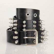 Nuevo cinturón de remaches de estilo punk para mujeres, correa de cintura decorada con remaches de metal para hombres y mujeres, estilo Y2K, retro, punk rock