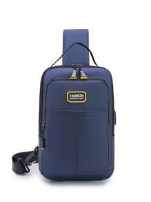 Men's Fashionable Minimalist Leisure Sports Multi-Pocket Letter Chest Bag Versatile Shoulder Messenger Bag Purse Belt Fanny Pack Side Bags For Men - Multicolor - View 11