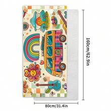 1pc Customized Beach Towels, Bath Towels With Custom Text Names, Personalized Beach Blankets, DIY Beach Towels, Beach Towels, Multiple Photos Available, Suitable For Holiday Gifts For Family And Friends - Custom Pattern - View 3