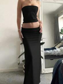 2-delige outfit voor vrouwen, stijlvolle, jonge, sexy, schattige afstudeerjurk, crèmegeel, afstudeerseizoen