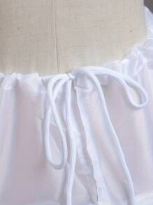Damen Krinolinen Petticoat A-Linie mit 2 Reifen, langer Unterrock für Brautballkleid, Krinoline