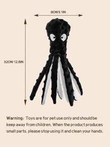 Hollypet Đồ chơi bạch tuộc nhồi bông có âm thanh, mềm mại và biết kêu, phù hợp cho chó cỡ vừa và lớn, rất tương tác giúp giảm buồn chán, bền và chống cắn, chơi được trong nhà hoặc ngoài trời, được thú cưng yêu thích. - Đen và trắng - Xem 3