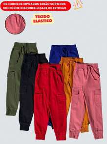 Calça Jogger Meninas Infantil e Juvenil Cores ALEATORIAS