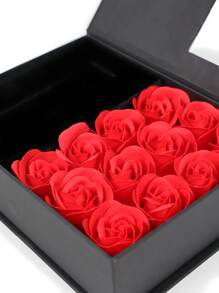 1pc Ins Style Rose Gift Boxes (Jewelry Not Included), Rose Material, Gift Box Material Is And Paper, Can Be Matched With Various Jewelry, Ins Style, Light Luxury, High-End, Gift Box Suitable For Home Decoration, Wedding Gifts, Wedding Anniversary Gifts, Girlfriend Gifts, Mother's Day Gifts.