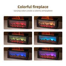 Fireplace Humidifier Diffuser, Mini Fireplace Diffusers For Essential Oils, 7 Colors Flame Diffuser With Remote, 300ml Bonfire Diffuser Cool Mist Humidifiers Aromatherapy Diffuser, Timer, Auto-Off