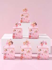24个主题糖果盒，卡通仙女图案礼品包装盒，生日派对装饰，巧克力饼干包装，派对小礼物，生日装饰，性别揭晓派对装饰，宾客礼物，返校装饰 - 小仙女 - 查看 8