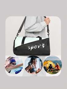 1 pièce Sac à chaussures, sac , de vacances, d'extérieur, de ski, d'articles de sport, de voyage, sac fourre-tout, sac de travail et de fitness, sac d'école pour les étudiants, sac de week-end, sac de sport, sac d'entraînement, grand sac de sport étanche, sac à main de week-end, séparation sèche et humide, sac à bandoulière multifonction de loisir portable, pour hommes, femmes, filles, garçons, accessoires de gym