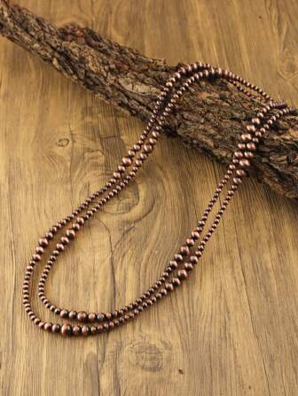 1 st Bohemian Women's Long Necklace, Faux Pearl Necklace, Women's Gift, Retro Faux Faux Pearl Necklace, Women's Fashion Smycken, Bohemian Smycken, Lämplig för daglig matchning