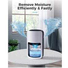 Dehumidifiers For Home, 42oz Dehumidifier For Bathroom, Dehumidifiers For Room With Auto Shut Off, Auto Defrost Quiet Dehumidifiers For Bedroom Wardrobe Closet Trailer