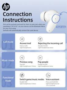 HP HP Wireless Bluetooth Earphone: Sports Life Headphones Compatible With Iphone, Android & IOS,ENC Noise Reduction Function - Perfect For Women, Kids, Men & Adults,Great Gift For Halloween