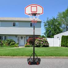 Display4top Adjustable Portable Basketball Stand Hoop Net Backboard System (179-209cm) - 黑色 - 查看 6