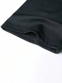 Markenmänner Kurzarm T-Shirt, personalisiertes minimalistisches bedrucktes Kontrast Raglanärmel Henry Kragen lässiges Sport Fitness Laufen Unterhemd