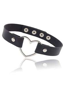 1/2 piezas Máscara de zorro de piel y anillos de cuello con forma de corazón para mujer, accesorios de ropa interior, decoración y disfraces