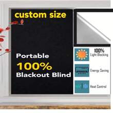 Tenda oscurante al 100% che blocca i raggi UV, tende oscuranti pannelli per finestre, copertura parasole rimovibile e portatile in tessuto oscurante per camera da letto, rimovibile e temporanea