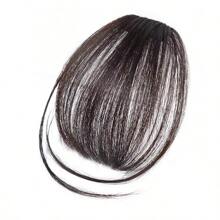 Extensiones de flequillo de cabello sintético, piezas de línea de nacimiento natural realista de fibra de proteína, adecuadas para niñas de 4+ años, flequillo lindo para bebés - Multicolor - Ver 8