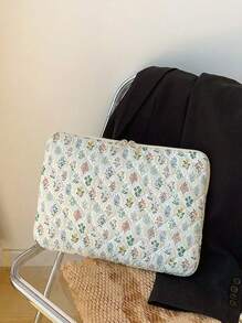 Fashionable, Simple, And Sweet, Printed IPad Bag, Laptop Bag, Notebook Storage Protective Case, Suitable For 11-Inch/13-Inch IPad, Laptop Storage, Ideal For Commuting, Business Trips, And The Top Choice For Gifts For Friends And Colleagues. - Green - View 4