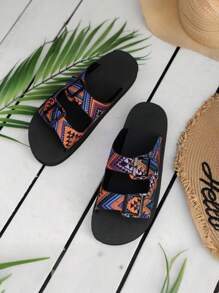 24 piezas Nuevas sandalias planas para mujeres, empalme de tiras de colores, chanclas casuales para exteriores y playa