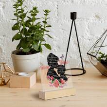 Putuo Decor 1 件西班牙方形亚克力标牌木质底座桌面装饰，Gracias Mama Por Darme La Vida Y Entregarme Todo Tu Amor，适合家庭农舍客厅壁炉的桌面装饰，母亲节礼物 - 彩色 - 查看 6