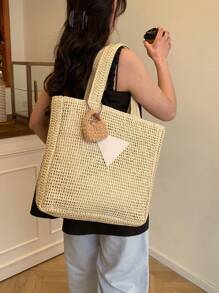 Hand-Woven Bags, Women's New Popular Beach Vacation Shoulder Bags, Large Capacity Tote Bags, Straw Bags