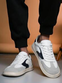 Wide-Width Design | Black & White Fashionable Item, Stylish & Versatile For Multiple Occasions, Suitable For Wide Feet & Overweight People - white ash - View 5