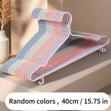 Stainless Steel Coated Hangers With Shoulder Grooves And Hooks, , Sturdy And Space-Saving Clothes Hangers, Rust-Proof, Crack-Resistant, Ideal For Clothes Drying (Assorted Colors)