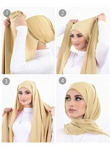 1pc Instant Jersey Hijab With Undercap Set - Silky Soft, Breathable Fabric Headscarf And Underscarf Combo, Suitable For Daily Wear, Holidays, Prayer, Mosque Visits