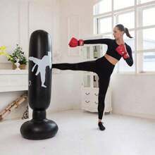 1pc Vertical Fitness Fighting Sanda Venting Anger Injection Inflatable Boxing Column Taekwondo Training Sandbag Punch Column