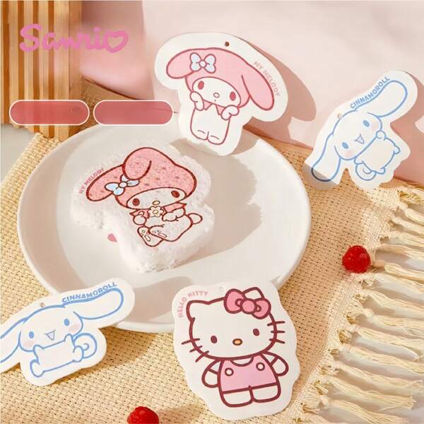Sanrio Sanrio Sponge Scrubber, A Kitchen Cleaning Tool For Washing Dishes, A Compressed Pulp Cotton Cleaning Sponge Block