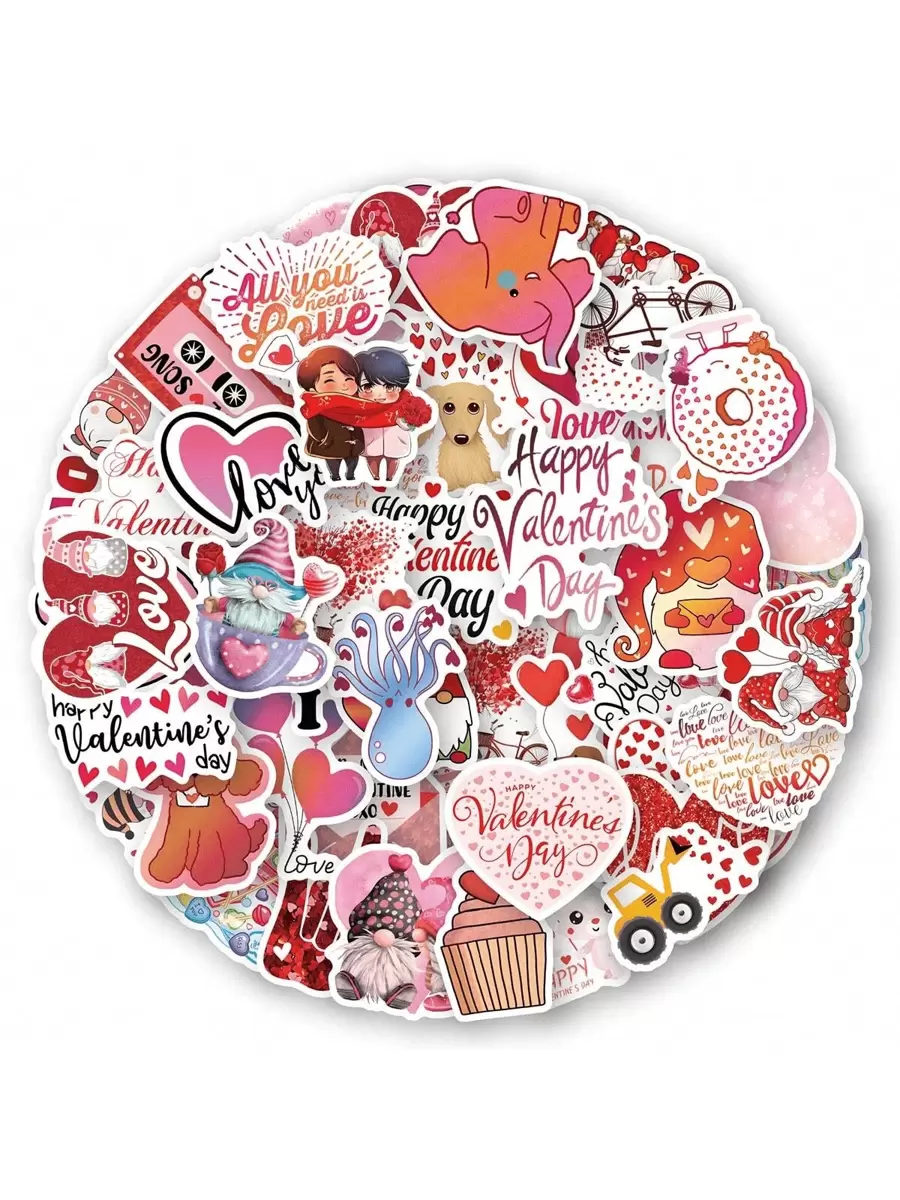 50 unidades de Pegatinas para cuadernos, tazas, equipaje - Multicolor - Ver 1