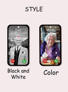 1/2Pcs The Call I Wish I Could Take Keychain - Custom Photo And Name Acrylic Keychain - Personalized The Call I Wish I Could Make Memorial Keychain With Picture, Sympathy Bereavement Gift, 8x4.3cm, Black And White/Colors, Suitable For Her/Him, Dad, Mum, Grandma, Grandpa, Family, Father's Day Gift, Mother's Day Gift, Easter Gift