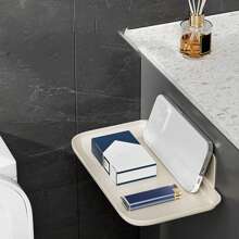 Étagère murale pliable - Installation facile, sans perçage nécessaire, grande capacité pour les serviettes, vêtements et rangement de bureau - Organisateur de salle de bain parfait