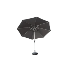 9FT Patio Umbrella Outdoor Table Umbrella With Push Button Tilt And Crank UV Protection Waterproof Market Sun Umbrella With 8 Sturdy Ribs For Garden Deck Backyard Pool Gray