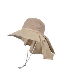 1 Stück Damen Sonnenhut mit Großem Schirm, Sommer Outdoor Hut mit breiter Krempe zum Sonnenschutz - Fischerhut - Übersicht 9
