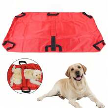 Red Emergency Pet Dog Stretcher Foldable Portable Transport Animal Supply 242lbs Capacity - Suitable For Dogs Cats Rabbits Little Pigs - Red - View 11